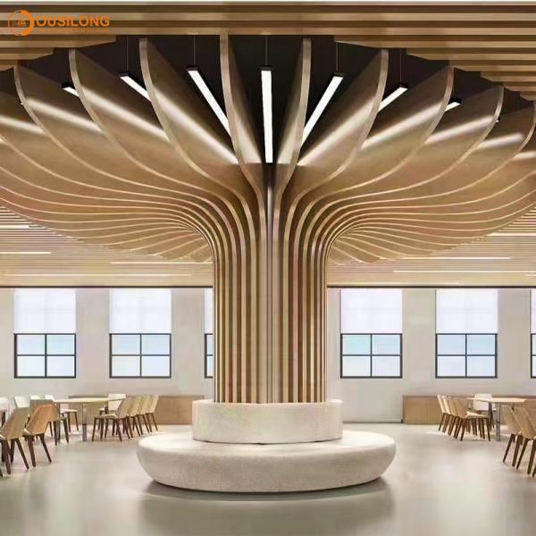 Polyester Powder Coating Linear Metal Ceiling Tiles Fire Retardant Ceiling