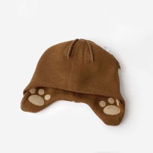 Cute Baby Kids Winter Knit Beanie Hats 54cm Pantone Color ODM