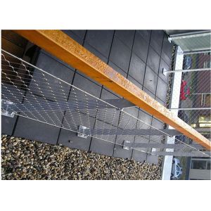 Customized 7x7 Balustrade Cable Mesh , Stainless Steel Ferrule Rope Mesh