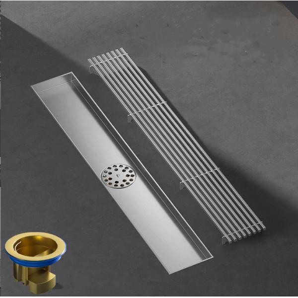 Stainless Steel Linear Floor Drain for Bathroom Shower Anti-Odor and Easy to Clean