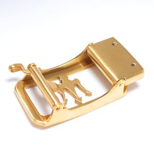 Custom Fashion Lucury Design Gold Color 3.5Cm Stainless Steel Automatic Belt
