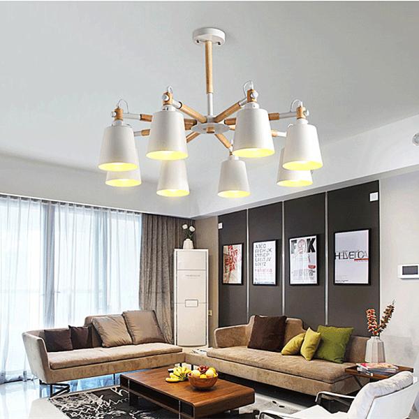 LED Wooden Chandelier For Living room Bedroom restaurant Bar vintage ceiling lamp Loft Chandelier(WH-MI-273)