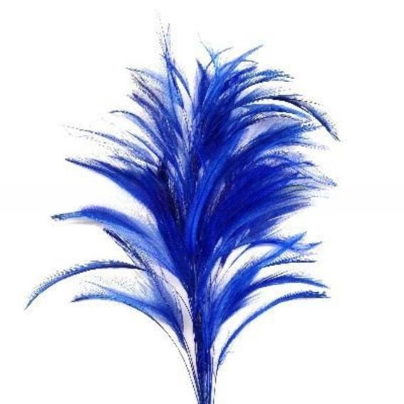 15*15 cm Hackle Feather Flower Mount with Wire Accessory Pattern Dyed Craftsmanship