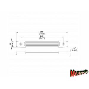 Strap handle with steel endcaps. MS-H1194N