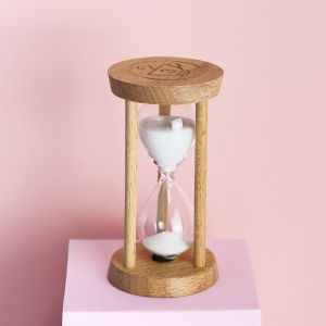 Classical Wooden Hourglass Sand Clock For Desktop / Bedroom