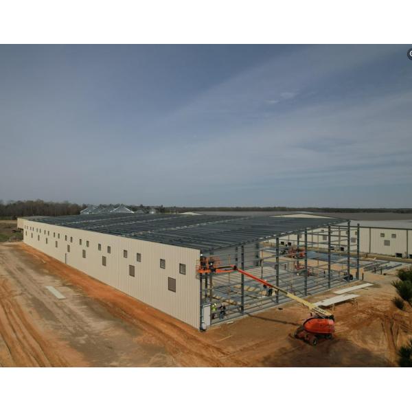 Buy Industrial Metal Frame Warehouse , Strong Steel Buildings Built On Site at wholesale prices