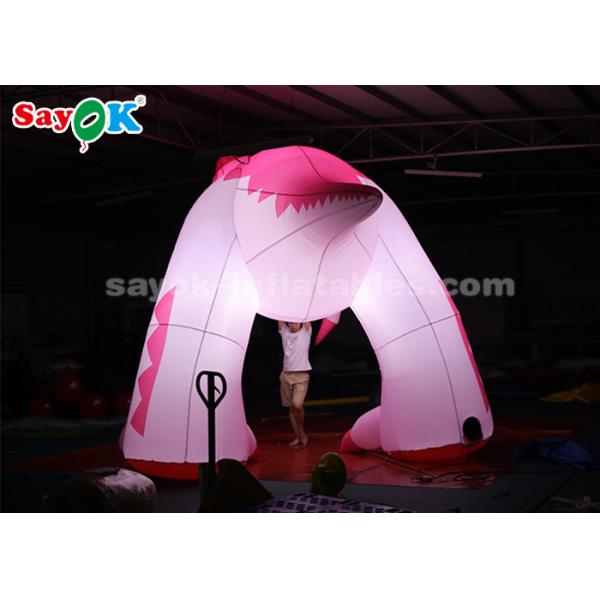 4m Pink Inflatable Dinosaur For Festive Decoration Damp Proof High Air Tightness