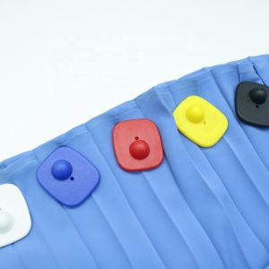 Grey EAS 8.2MHz Security Hard RF Tag Small Square For Retail Store