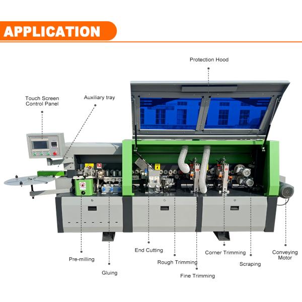 440V MDF Board Edge Banding Machine for Wood Furniture Full Automatic Woodworking