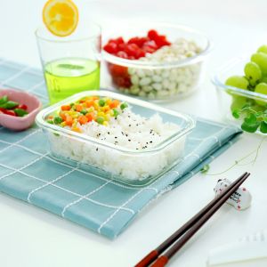 Borosilicate Leakproof 800ml 34oz Glass Food Container