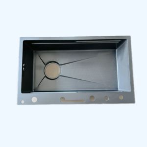 Grey Partition Kitchen Sink 11kg Stainless Steel Double-Bowl