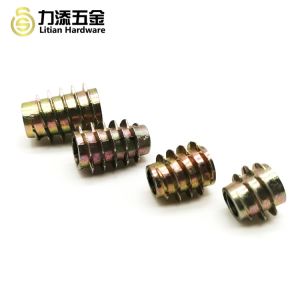 Spheroidizing Wood Insert Lock Nut , DIN Threaded Hex Drive Insert