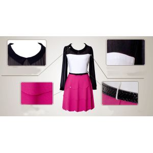 Ladies Scoop Neck Short Flared Dresses , Sleeveless Casual Dress