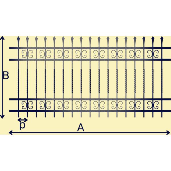 spear top pickets steel fence