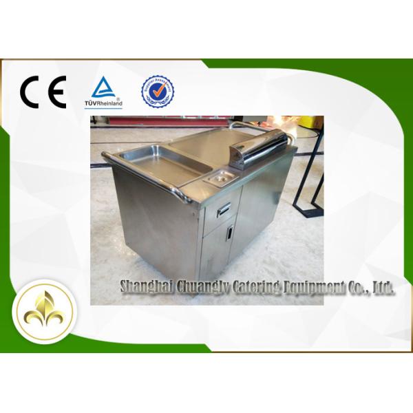 S/S Barbeque Mobile Teppanyaki Grill Outdoor Flat Top Griddle High Efficiency