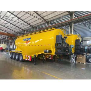 3 Axles Van-type Dry Bulk Flour/Powder Material Tanker Semi Trailer for Van-type