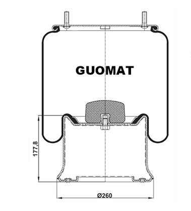 Firestone Air Spring 1T19L11 Truck Air Suspension Spring For S.A.F. 3.229.0031