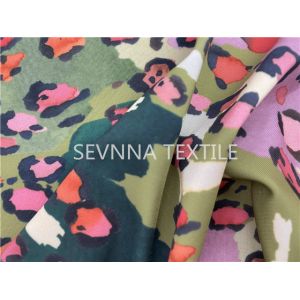 Oeko Tex Stretch Leggings Fabric Digital Leopard Printing Functional