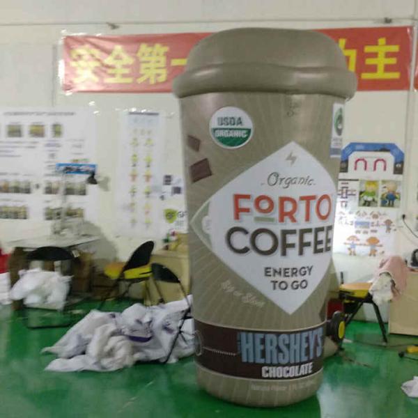 Promotional Customized Giant Event OEM Characters Inflatable Coffee Cup Advertising Balloon