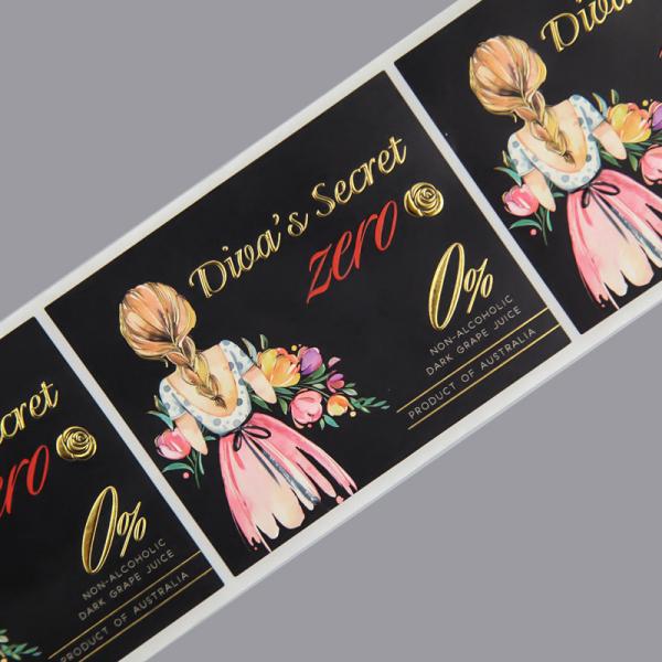 Adhesive PET PVC Packaging Sticker Labels Custom Logo Printed