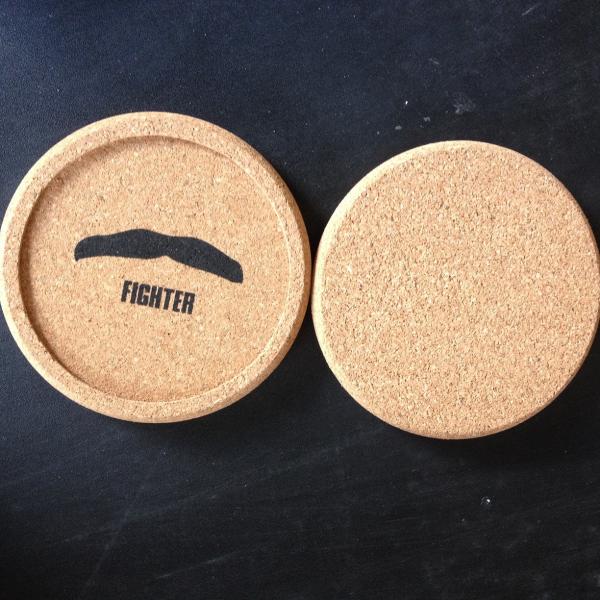 New Style Cork Coaster with silkscreen shrink wrapped packing, customized size is available