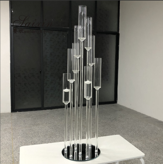 Buy 35cm Heavy 9 Arm Crystal Chandelier In Crystal Base at wholesale prices