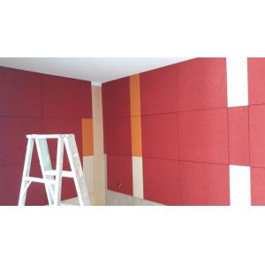 Studio Soundproofing Fabric Wrapped Acoustical Wall Panels Absorbing Fireproof