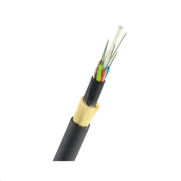 Buy Black PE Outer Sheath Color Self Supporting ADSS 24 Core Fiber Optic Cable Singlemode at wholesale prices