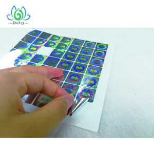 Anticounterfeiting Silver Goil 3D Tamper Proof Barcode Labels