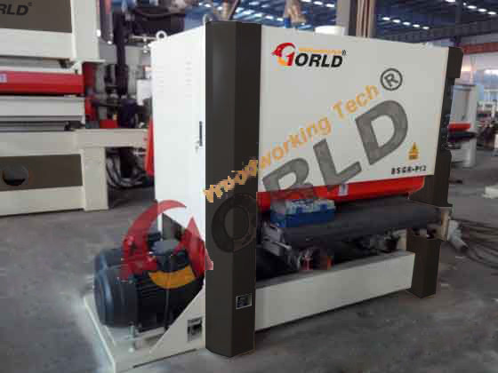 4*8 ft Plywood MDF Particle Board Two Heads Light Duty Wide Belt Polishing Sander BSGR-P13