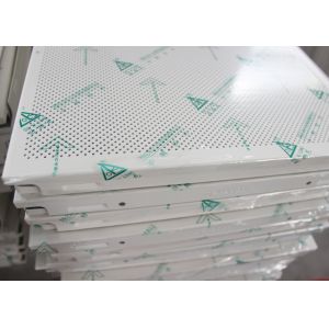 China Square Perforated Metal Decorative Acoustic Ceiling Tiles Custom Coloured , ISO 9001 on sale
