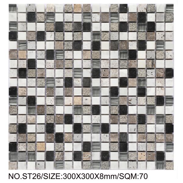 Elegant And Durable Square 300x300mm Natural Stone Mosaic For Bedroom and office