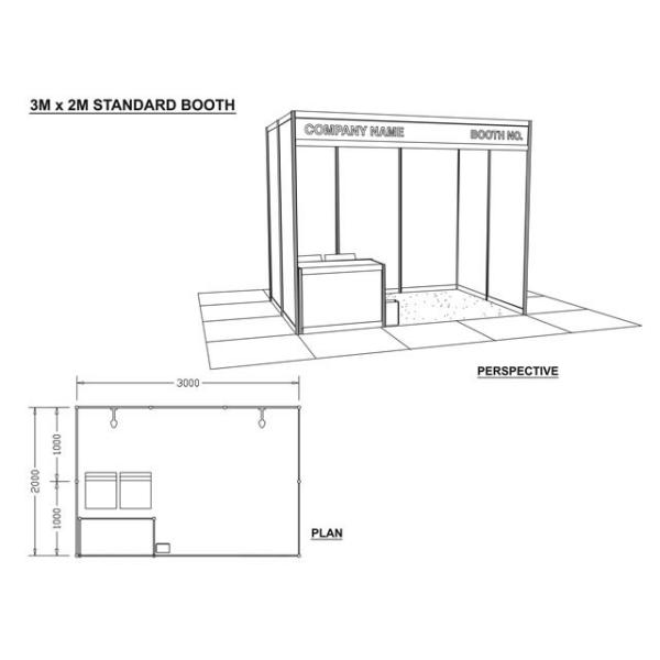 3x2M Exhibition System Stand, China 3*2 Trade Show System Banner Stand Booth System Photos and Pictures