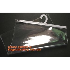 Reusable Transparent Hanger Hook Plastic Bags, biodegradable Die Cut Punch