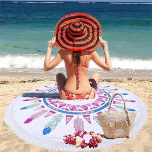 China Camping Rug, Beach Blanket Silky Soft 85x72 Boho Sand Proof Beach Blanket Sand Proof Mat with Corner Pockets on sale