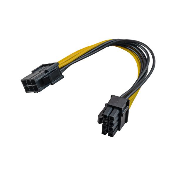 Buy SATA 6 Pin To 8 Pin Graphic Card Power Adapter Cable PCI Express Power Supply Cable 20cm at wholesale prices