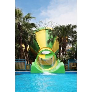 Commercial Fiberglass Water Slides Customized 30MX20M Size