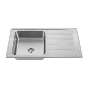 10050R Square Bowl Kitchen Sink With Drainboard 100x50cm