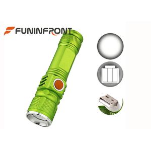 USB Rechargeable CREE XM-L T6 Zoom LED Flashlight 3 Modes with Built-in Battery