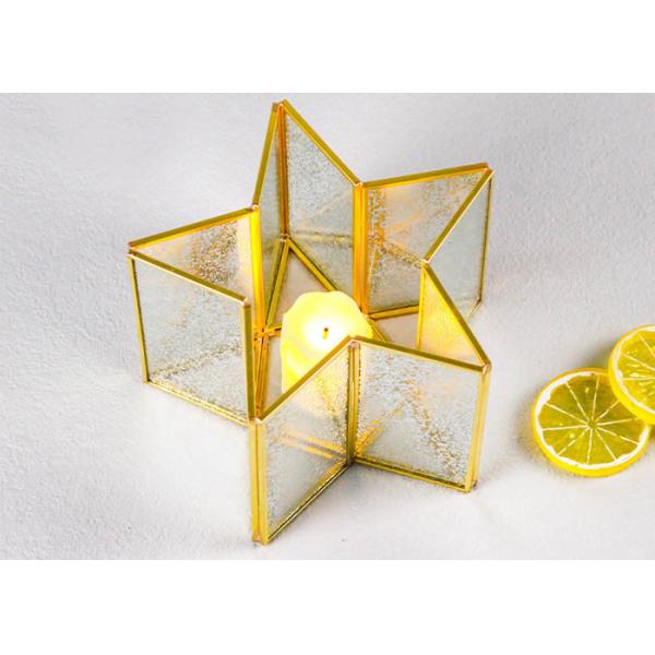 Pentacle glass artifact greenhouse decoration Geometric candle cover Creative