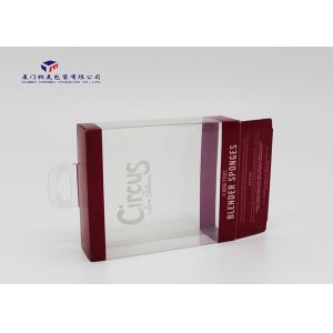 Clear Hard Plastic Box Offset Printing 0.3MM Thickness PET Plastic Box With Hang