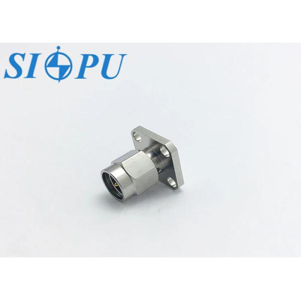 SMA Female RF Microwave Connector – Microstrip Type, Stainless Steel, Flange Mount
