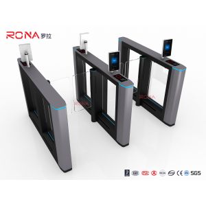 Stainless Steel Bi - Directional Speed Gate Turnstile With Fingerprint Ticketing
