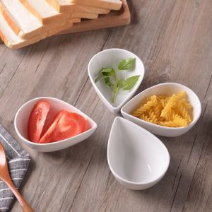 Irregular Shaped Oven Safe Porcelain Snack Bowls Scratch Resistant