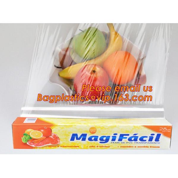 Buy Eco friendly non toxical soft pe pvc food cling wrap on sale, 100% pure raw material plastic pe pvc environmental food at wholesale prices