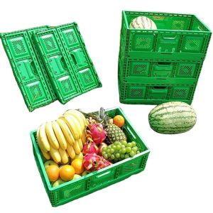 PP Vegetable Packing Plastic Moving Box Containers Crate Stackable Foldable Crate