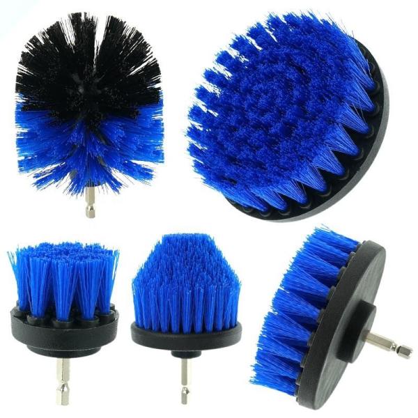 5pcs Household Cleaning Tools Kit Car Detailing Brush Drill For Carpet Cleaning