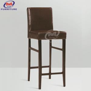 China Brown Wrapping Cloth Bar Stool Chair Outdoor Metal High Bar Chairs on sale