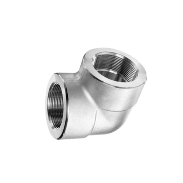 Buy NPT Threaded Forged Stainless Steel Pipe Fittings 90 Degree Steel Pipe Elbow at wholesale prices