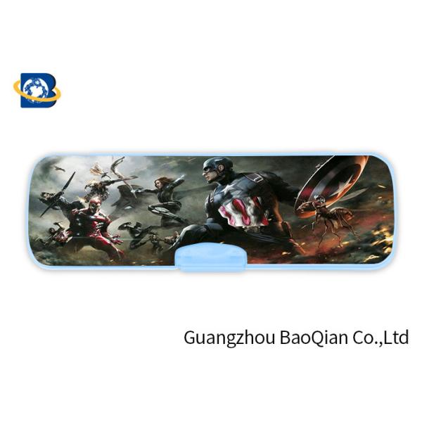 The Avenger Plastic Pencil Case 3D Effect , Lenticular Image Printing High Definition